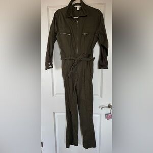 H&M Olive Green Jumpsuit with Belt